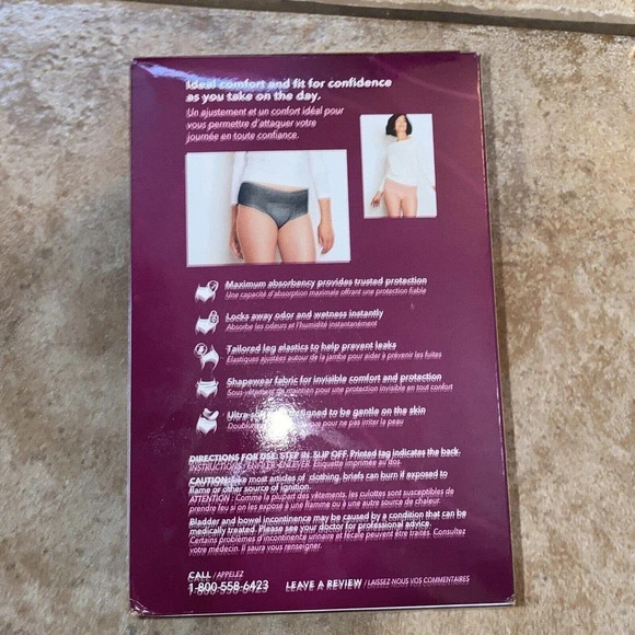 Depend SILHOUETTE Size Small Underwear Maximum Absorbency 4 Colors For Women New - Picture 2 of 4